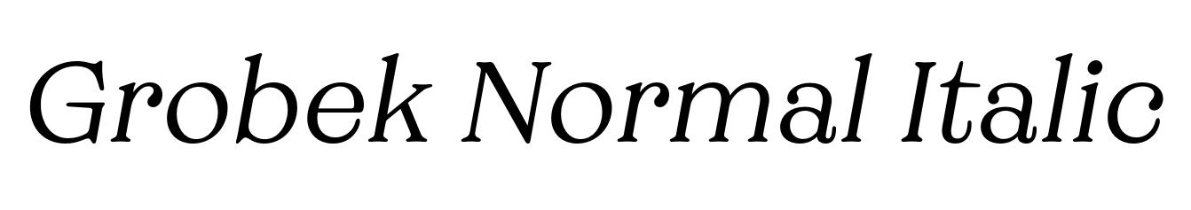 Grobek Normal Italic